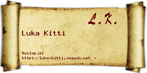 Luka Kitti névjegykártya