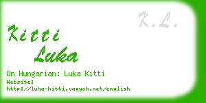 kitti luka business card